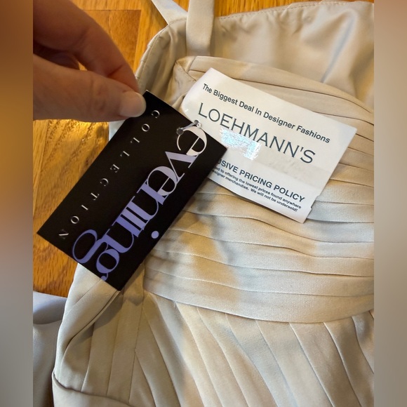 NEW* Calvin Klein Collection Evening Cocktail Dress Silky Fit & Flare Stone 14 - Picture 16 of 16